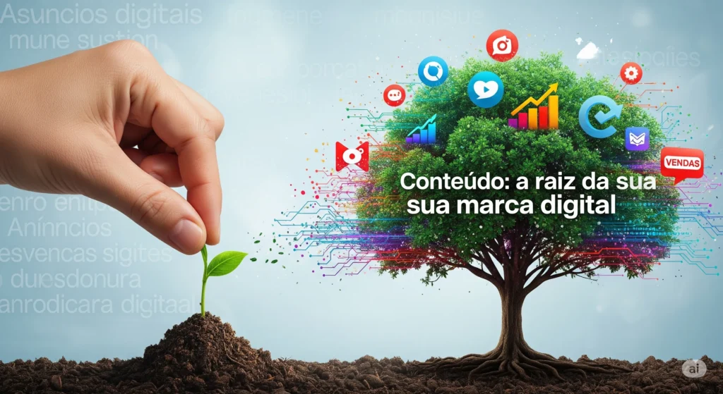 Além do Anúncio Como o Conteúdo Constroi Sua Marca Forte no Digital (e Vende Mais)