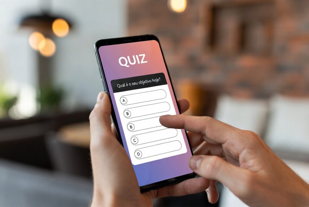 Adeus, Landing Page Por que os Funis de Quiz (Gamificação) estão salvando o ROI de quem anuncia em 2025