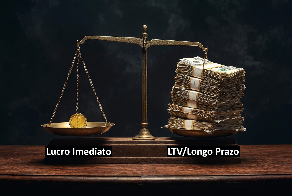 O Paradoxo do Lucro Por que tentar ganhar dinheiro no primeiro anúncio pode falir o seu negócio